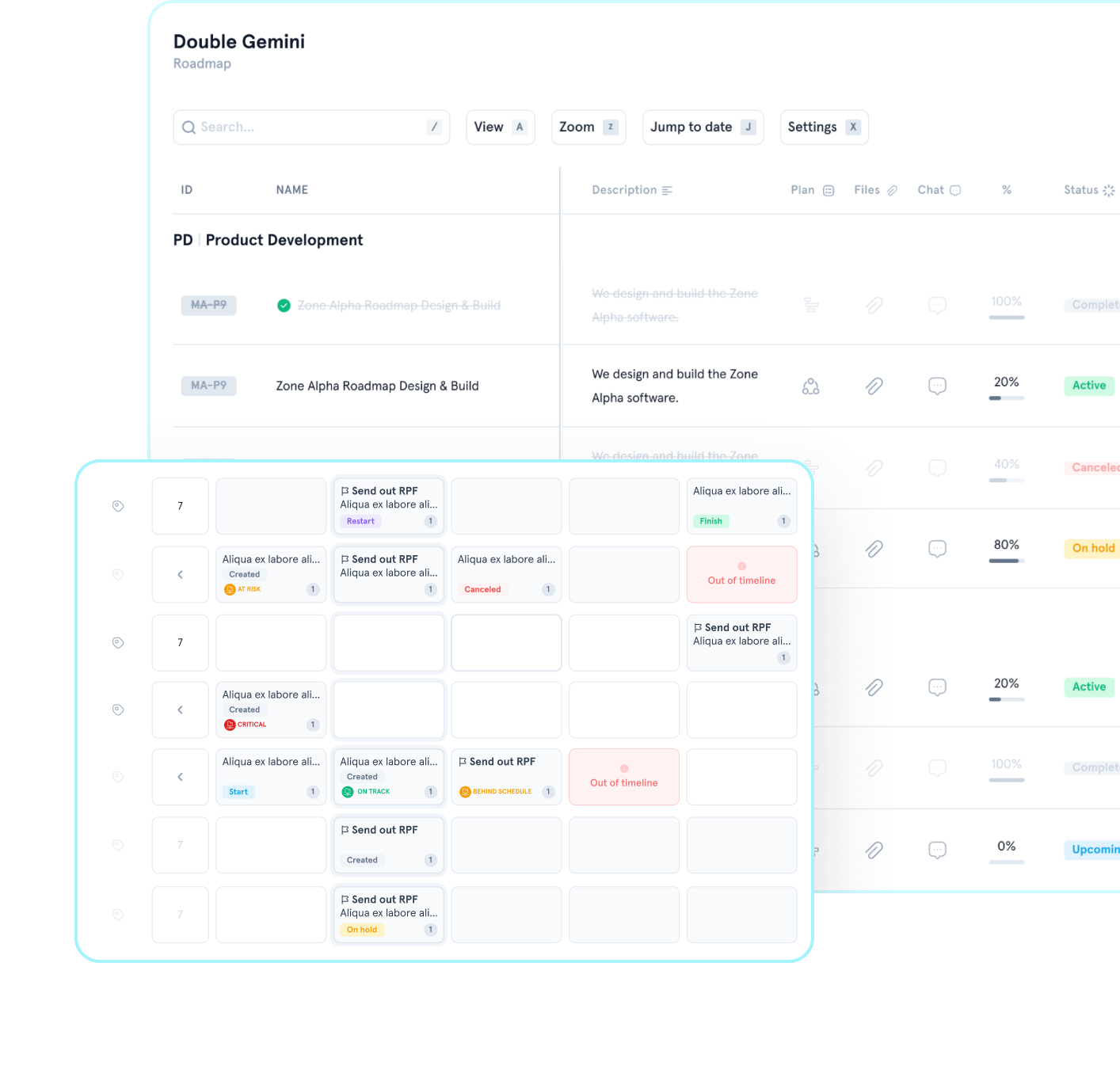 Zone roadmap product preview